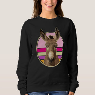Donkey Costume Little Donkey Ears Retro Picture Pi Sweatshirt