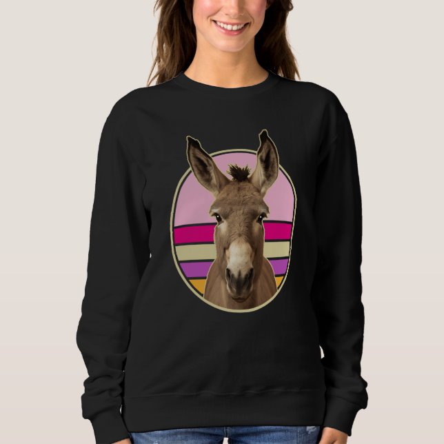 Donkey Costume Little Donkey Ears Retro Picture Pi Sweatshirt (Vorderseite)