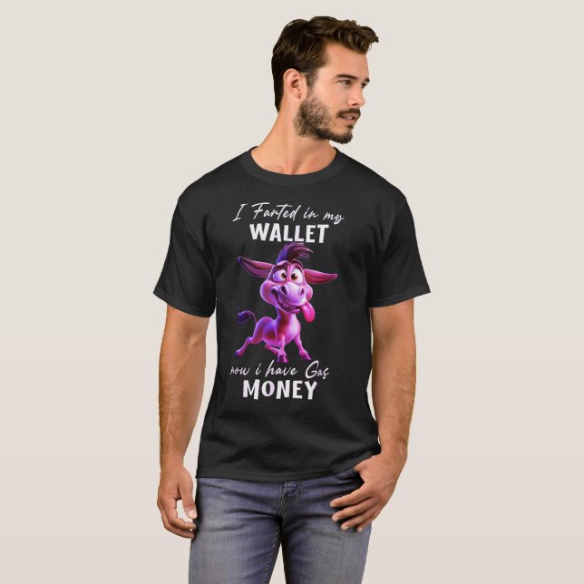 Donkey, den ich in meiner Brieftasche gefärbt habe T-Shirt (Vorne ganz)