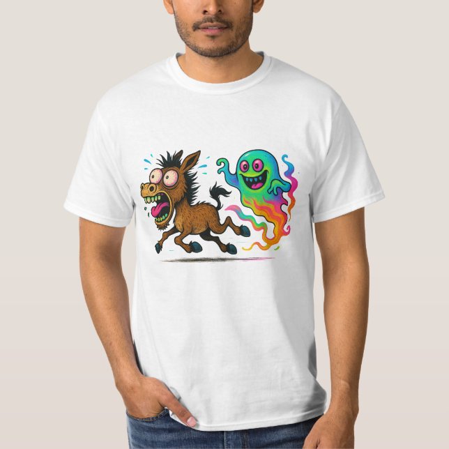 Donkey, der von einem Albernen Geist aus läuft T-Shirt (Vorderseite)