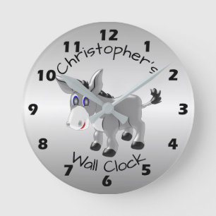 Donkey-Design Runde Wanduhr