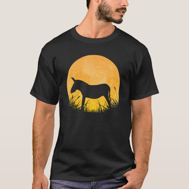 Donkey Easy Halloween Outfit Jackass Mule Moon Cos T-Shirt (Vorderseite)