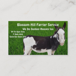 Donkey Farrier Business Card Visitenkarte