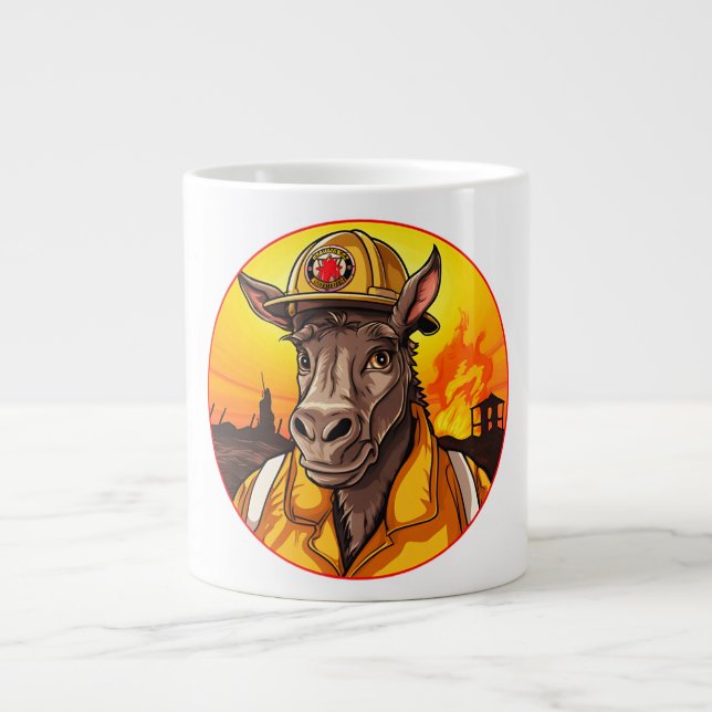 Donkey Firefighter Jumbo-Tasse (Vorderseite)