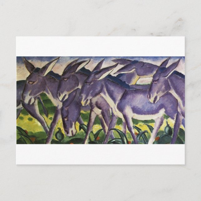 Donkey Frieze von Franz Marc Postkarte (Vorderseite)