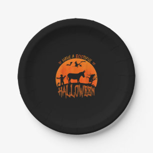 Donkey - Happy Halloween  Funny Beängstigend Cost Pappteller