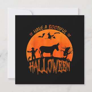 Donkey - Happy Halloween| Funny Beängstigend Costu Feiertagskarte