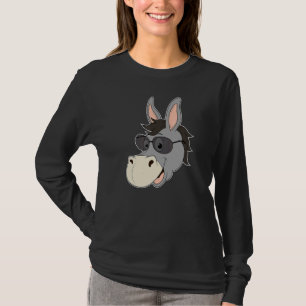 Donkey Head Sonnenbrille Mule Heart Zoo Tierfarme T-Shirt