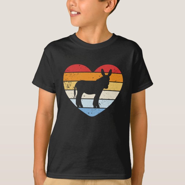 Donkey Heart Retro T-Shirt (Vorderseite)