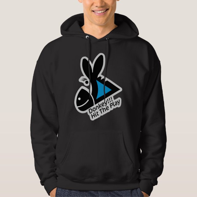 DONKEY !!! HIT THE PLAY BY MASANSER PIXELAT HOODIE (Vorderseite)
