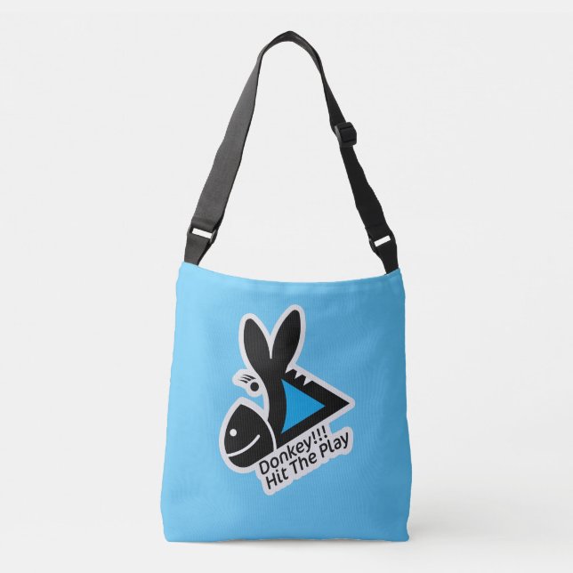 DONKEY !!! HIT THE PLAY BY MASANSER PIXELAT TRAGETASCHEN MIT LANGEN TRÄGERN (Vorderseite)