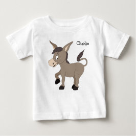 Donkey Illustration individuelle Name Bekleidung Baby T-shirt