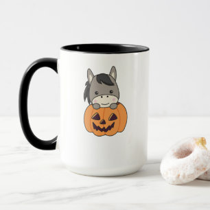 Donkey in Pumpkin Sweet Donkey Happy Halloween Tasse