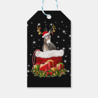 Donkey Lover Geschenk| Happy Donkey Frohe Weihnach Geschenkanhänger