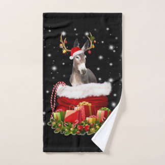Donkey Lover Geschenk| Happy Donkey Frohe Weihnach Handtuch
