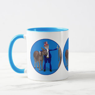 Donkey Lover Uncle Sam Tasse