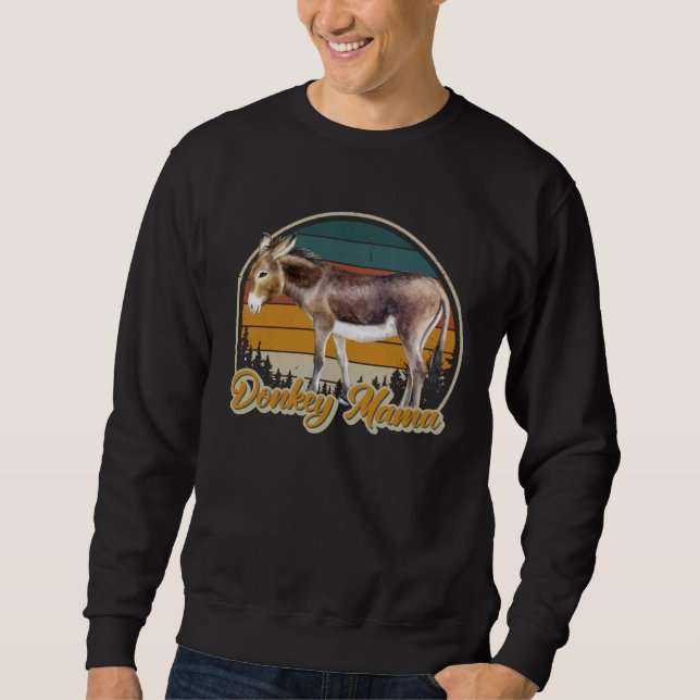 DONKEY MAMA   Retro Look Donkey Sweatshirt (Vorderseite)