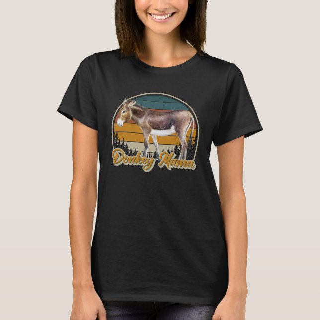 DONKEY MAMA   Retro Look Donkey T-Shirt (Vorderseite)