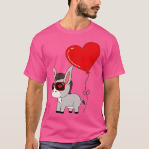 Donkey mit Herzballon Valentinstag Liebe Boys T-Shirt