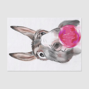 Donkey mit Kaugummi-Cartoon Seidenpapier