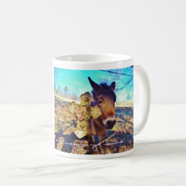 Donkey mit Rose Cross Kaffeetasse