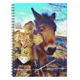 Donkey mit Rose Cross Notizblock