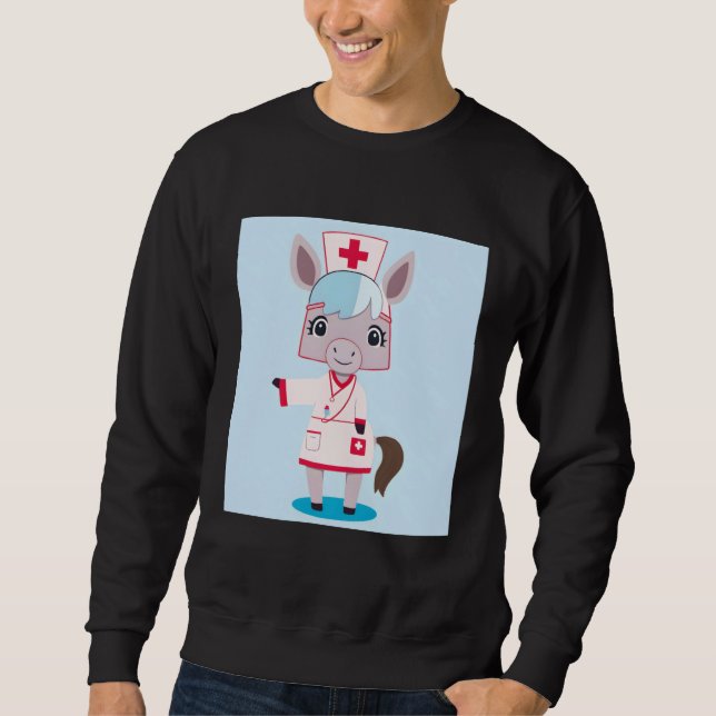 Donkey Nurse for Donkey  Donkey Sweatshirt (Vorderseite)