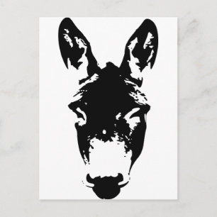 Donkey oder Mule Graffiti Zeichnend Street Tag Art Postkarte