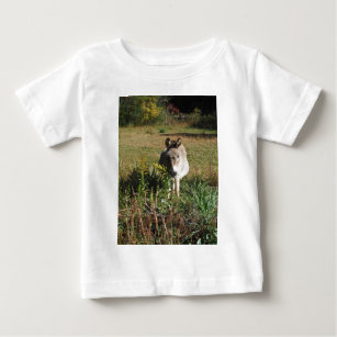 Donkey Picking Gelben Herbst Wildblumen Baby T-shirt