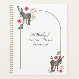 Donkey Pink Floral Wedding Planner Planer