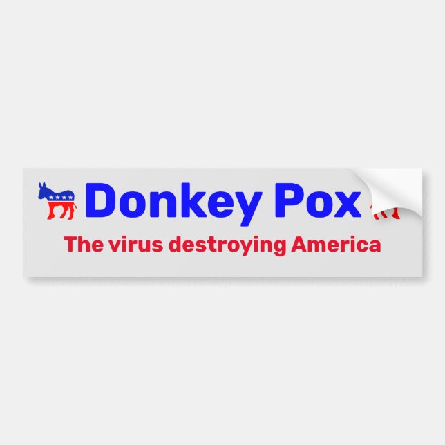Donkey Pox Autoaufkleber (Vorne)