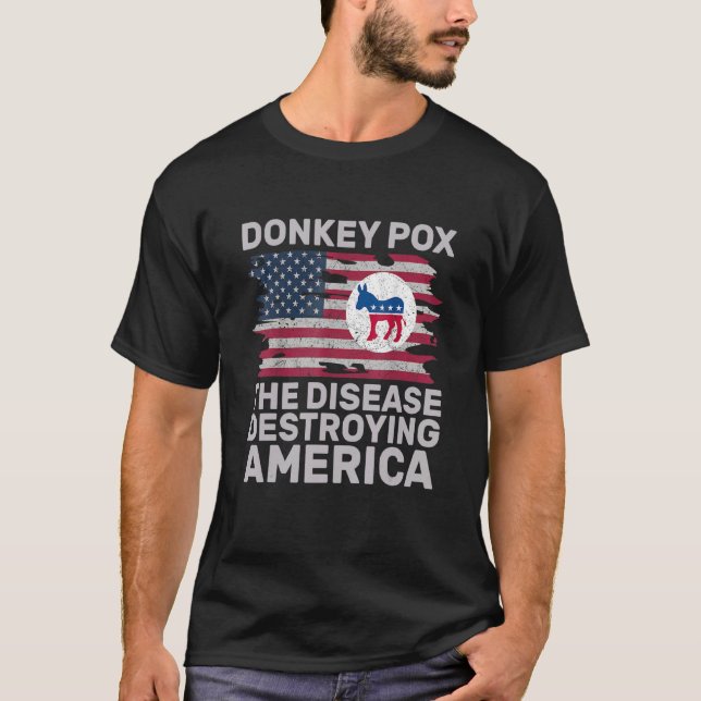 Donkey Pox Wonky Donkey Pox The Disease Destroying T-Shirt (Vorderseite)