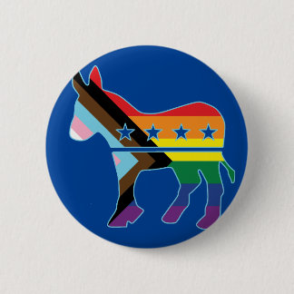 Donkey Progress Prilag demokratisch Button