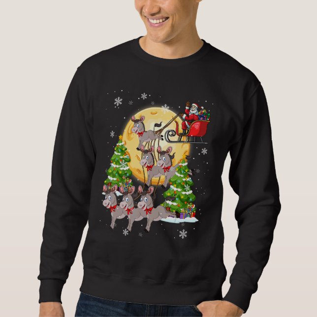 Donkey Rentier Christmas Hund Katze Weihnachten We Sweatshirt (Vorderseite)