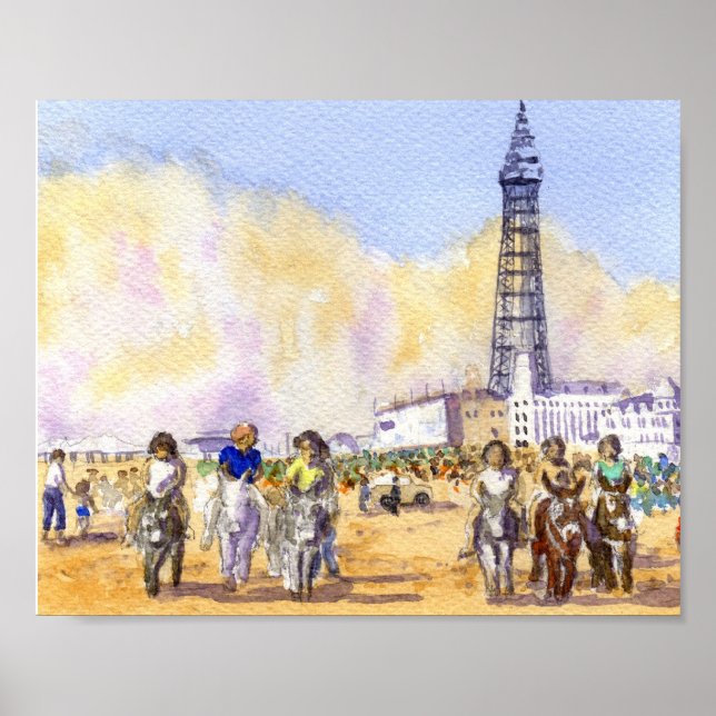 Donkey Rides - Blackpool Poster (Vorne)