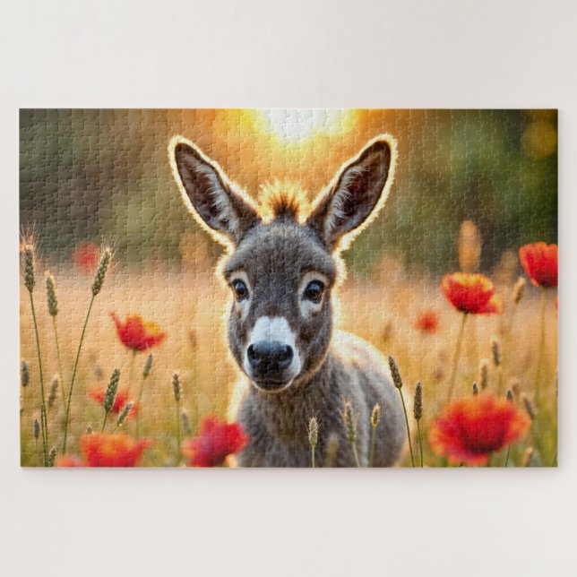 Donkey Sommer Harmonie Landschaft Kunst Puzzle (Horizontal)