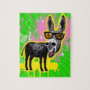 Donkey trägt eine Sonnenbrille Puzzle