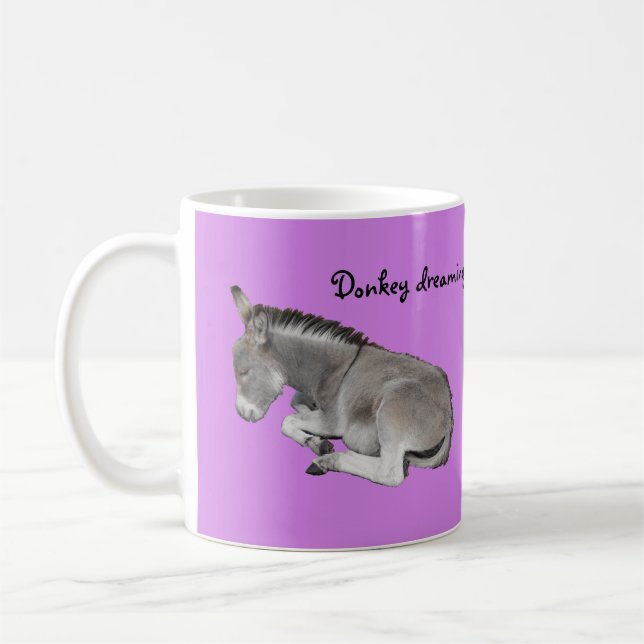 Donkey träumt niedliches Eselfohlen Kaffeetasse (Links)