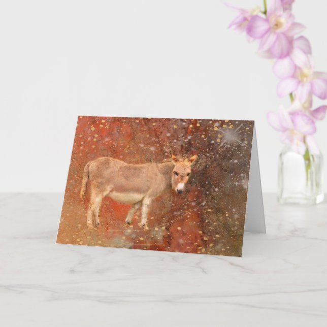 Donkey und Stardust zum Geburtstag Karte (Orchidee)