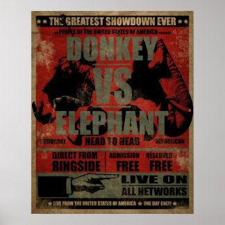 Donkey vs. Elephant Poster