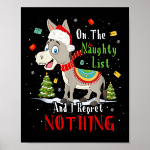 Donkey Weihnachten auf der schmutzigen Liste, und Poster