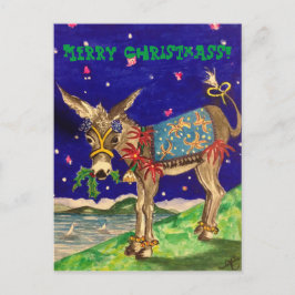 Donkey Weihnachtskarten Postkarte