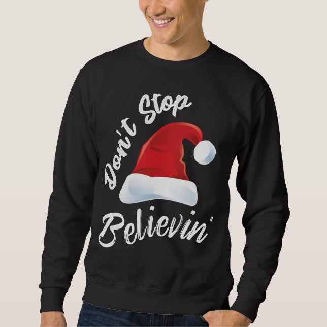 Donkey Weihnachtsmannmütze Donkey Lover Niedlich D Sweatshirt (Vorderseite)