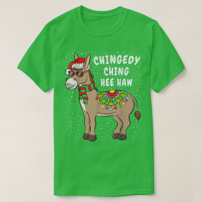 Donkey Weihnachtsmannmütze Merry Xmas Weihnachts V T-Shirt (Design vorne)