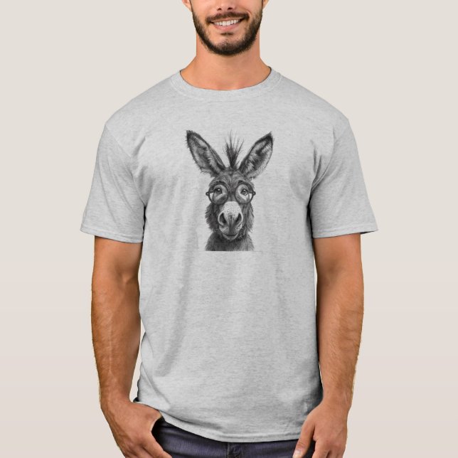 Donkey with Glasses T Shirt (Vorderseite)