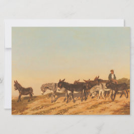 Donkeys in Südfrankreich (von Eugène Burnand) Karte