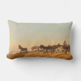 Donkeys in Südfrankreich (von Eugène Burnand) Lendenkissen