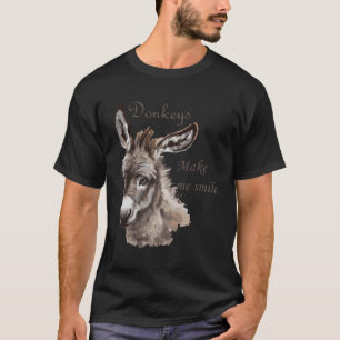 Donkeys machen mich lächelnd Miniatur Donkeytail T-Shirt