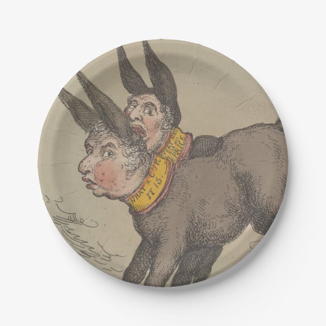 Donkeys - Rundpapier-Teller Pappteller (Vorderseite)