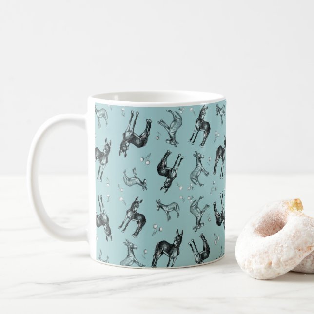 Donkeys und Lüster Kaffeetasse (Mit Donut)
